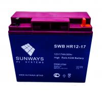 Аккумуляторная батарея SUNWAYS HR 12-17 Аккумуляторная батарея SUNWAYS HR 12-17