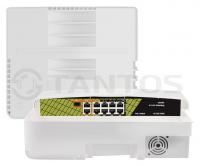 Коммутатор PoE TANTOS TSn-B6F2GP10G2S1 Коммутатор PoE TANTOS TSn-B6F2GP10G2S1