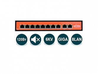 Неуправляемый гигабитный коммутатор Wi-Tek WI-PS308G (v2) Неуправляемый гигабитный коммутатор Wi-Tek WI-PS308G (v2)