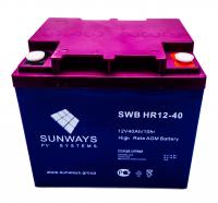 Аккумуляторная батарея SUNWAYS HR 12-40 Аккумуляторная батарея SUNWAYS HR 12-40