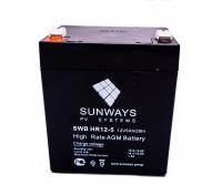 Аккумуляторная батарея SUNWAYS HR 12-5 Аккумуляторная батарея SUNWAYS HR 12-5
