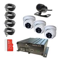 Комплект видеонаблюдения на транспорт с 2 SD картами на 4 камеры ВизорМонитор(Базовый)