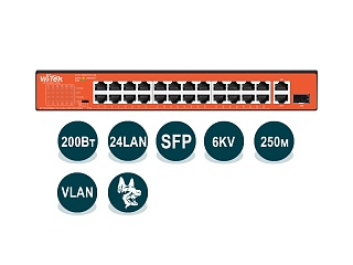 Коммутатор Wi-Tek WI-PS526GH Коммутатор Wi-Tek WI-PS526GH